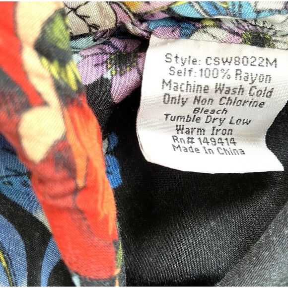 JOHNNY WAS sz L / XL Floral Colorful Long Tunic Kaftan Kimono Duster Top Jacket - Picture 6 of 6